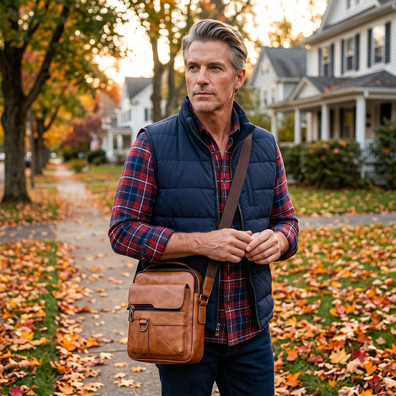 💐Business Men’s Casual Crossbody Bag – Sleek Style for Work & Travel 🕶️💼