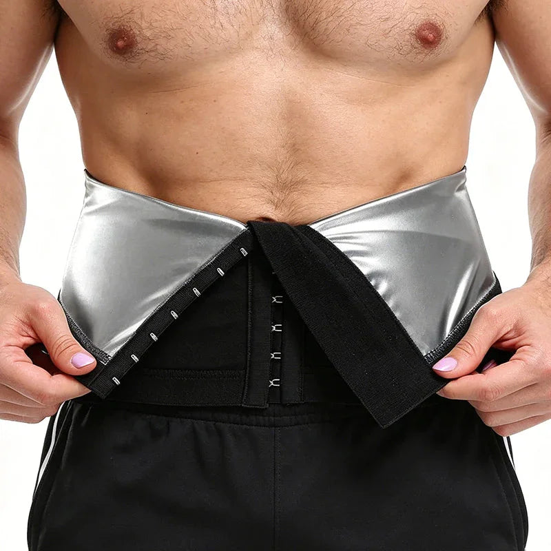 🏃‍♂️ LIMITED-TIME 50% OFF! ✨ Men's Waist Trainer Sweat Belt – Compression, Trimmer, Sauna Effect ✨