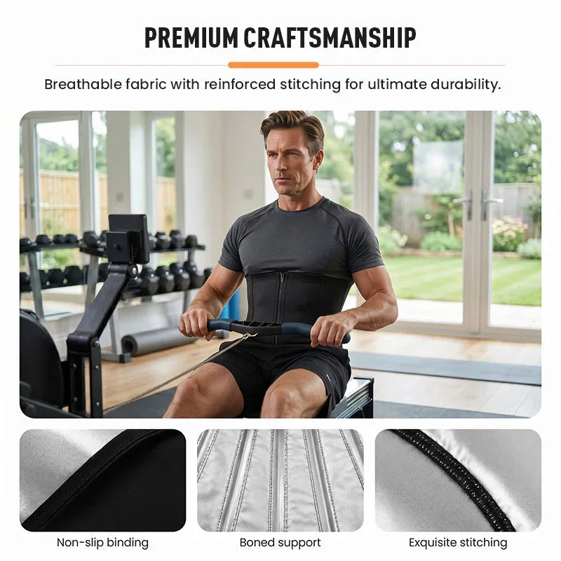 🏃‍♂️ LIMITED-TIME 50% OFF! ✨ Men's Waist Trainer Sweat Belt – Compression, Trimmer, Sauna Effect ✨