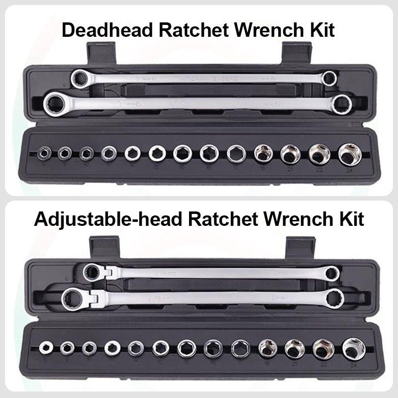 💥15pcs Adjustable Ratchet Wrench Kit🎅Great Gift🎁