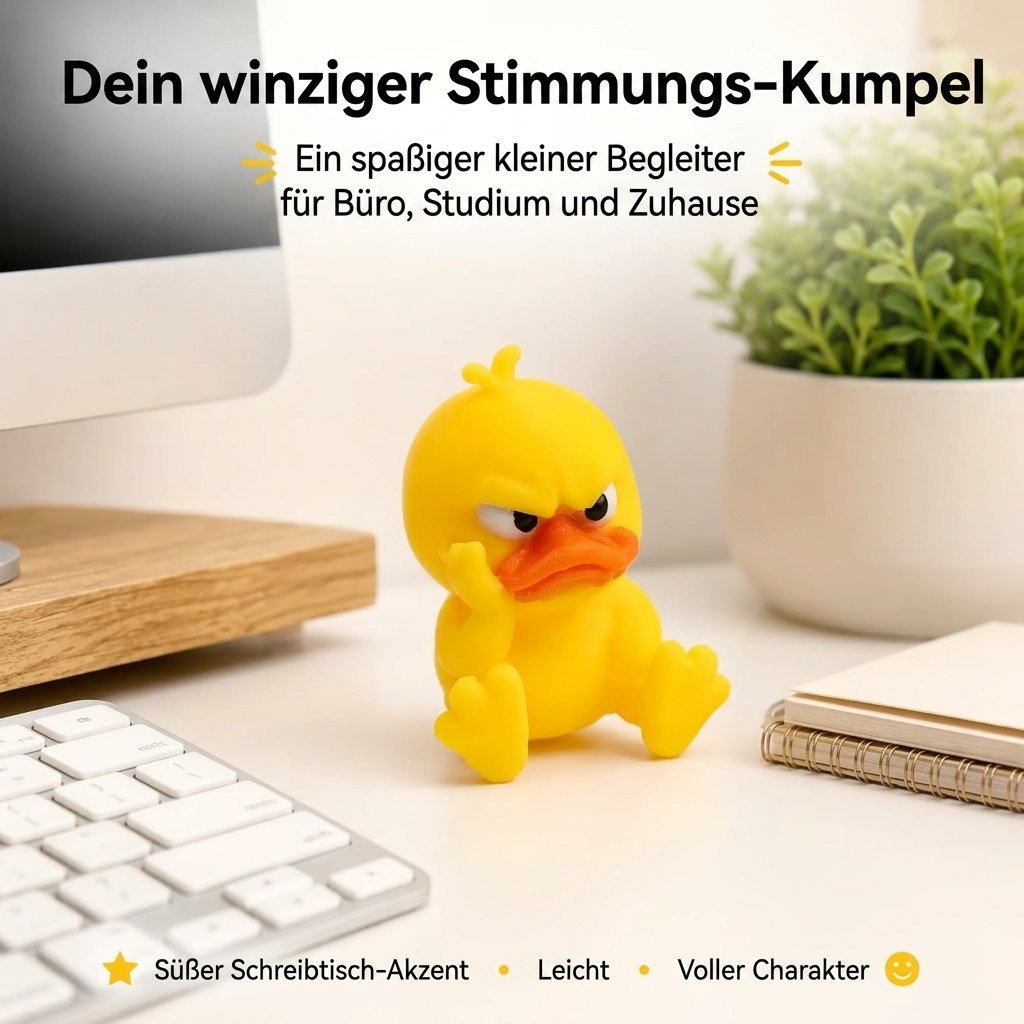 😠 Schreibtischfigur „Wütende Ente“ – Verleihe deinem Schreibtisch eine freche Note! 🐥