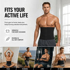🏃‍♂️ LIMITED-TIME 50% OFF! ✨ Men's Waist Trainer Sweat Belt – Compression, Trimmer, Sauna Effect ✨