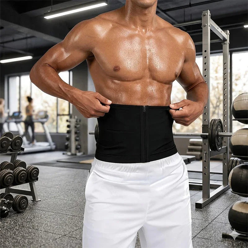 🏃‍♂️ LIMITED-TIME 50% OFF! ✨ Men's Waist Trainer Sweat Belt – Compression, Trimmer, Sauna Effect ✨