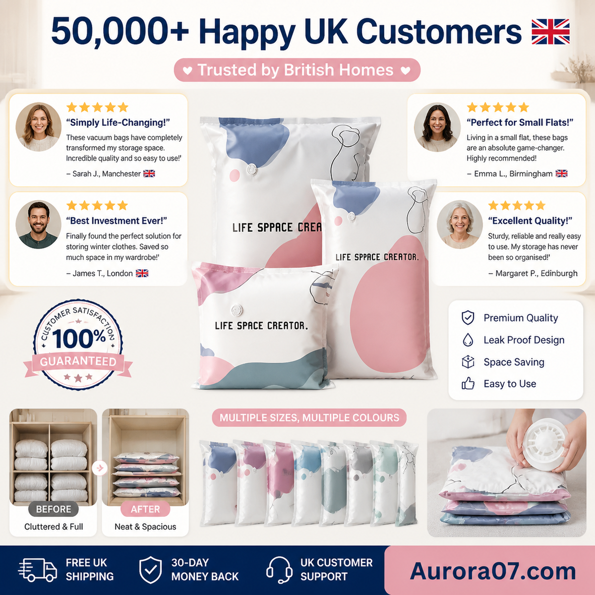 🧳No‑Pump Vacuum Storage Bags – Press & seal, no pump needed. Saves 80% space, keeps clothes dry & dust‑free. Perfect for bulky bedding & off‑season gear. 🛏️🗄️