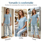 🎁2026 New Arrivals 49% OFF💥Women's 2-Piece Set – Layered Asymmetrical Tunic Top & Printed Wide Leg Pants, Breathable Polyester✨