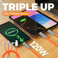 ⌛limited-time 50% off🔥120W 3 in 1 Rotating Elbow Fast Charging Data Cable⚡