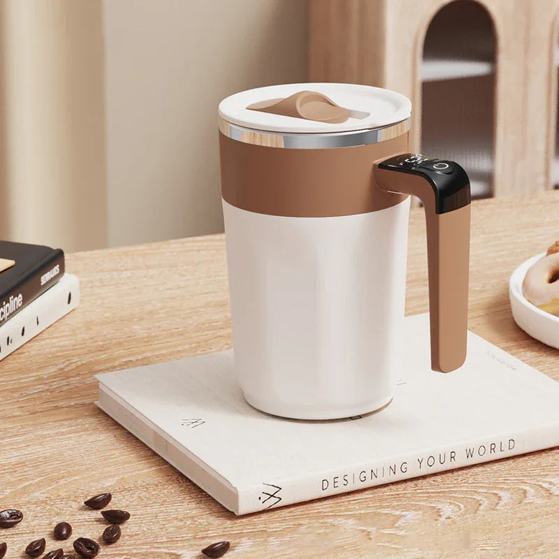 ☕Rechargeable Automatic Magnetic Stirring Coffee Mug Set with Digital Display