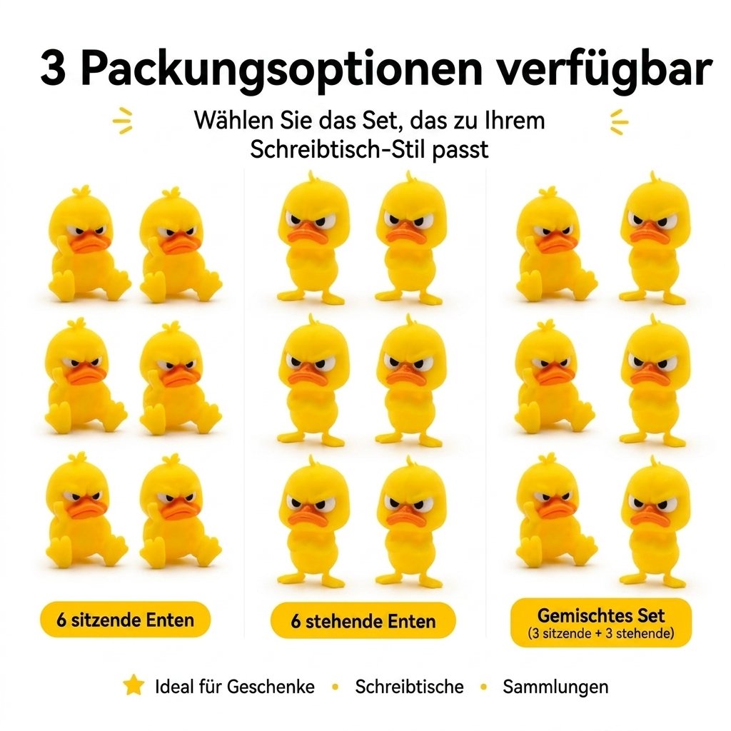 😠 Schreibtischfigur „Wütende Ente“ – Verleihe deinem Schreibtisch eine freche Note! 🐥