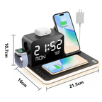 5-in-1 Wireless Charging Station with Clock & Night Light