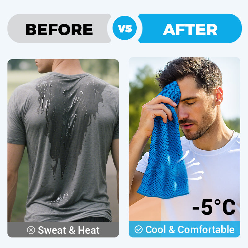 💦Summer Hot Sale - BUY 1 GET 1 FREE!!⚡50K+ SOLD!❄️Cold Sweat Towel You Can Use Anywhere, Anytime! Reusable Soft Absorbent Cooling Portable