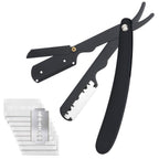 Professional Straight Razor for Men | Barber Straight Edge + 10 Blades Included