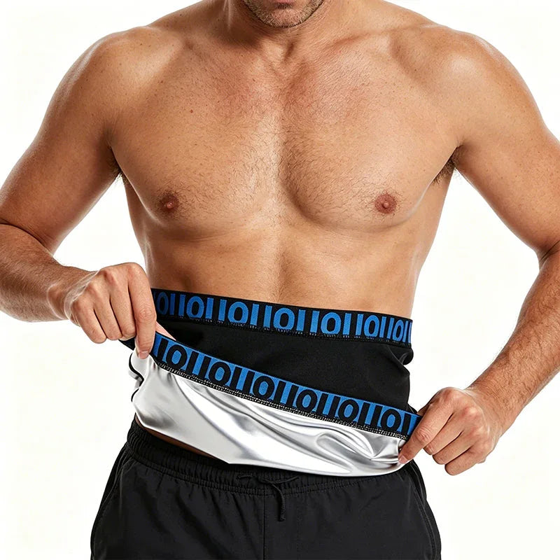 🏃‍♂️ LIMITED-TIME 50% OFF! ✨ Men's Waist Trainer Sweat Belt – Compression, Trimmer, Sauna Effect ✨