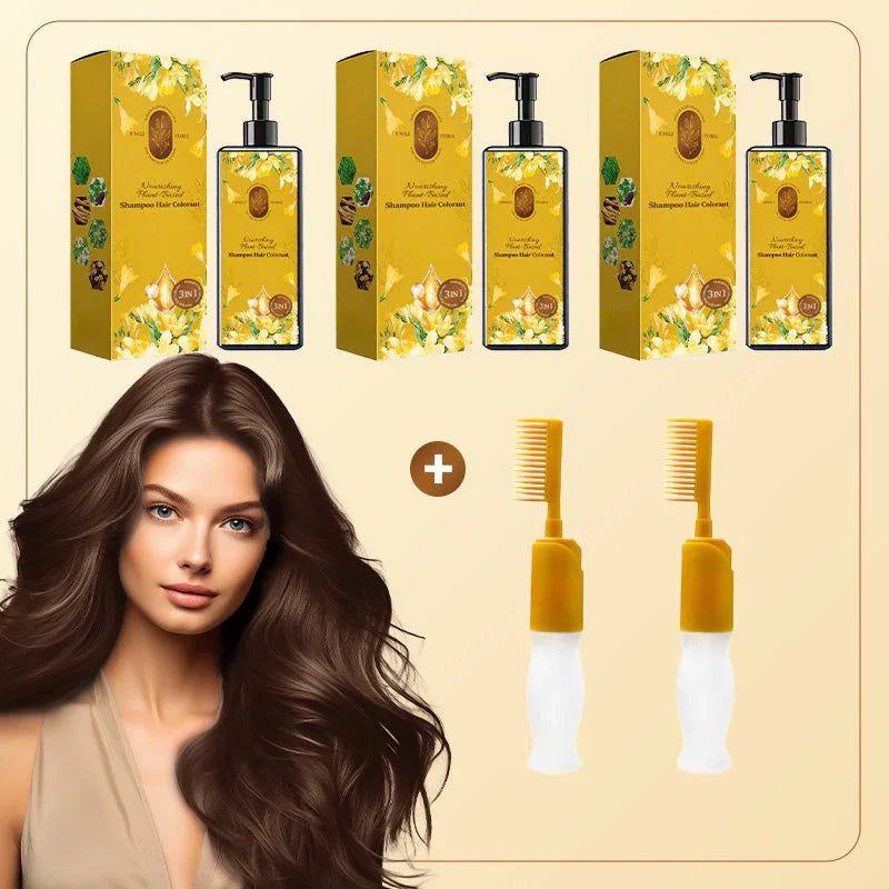 🔥 2025 Hot Sale 🔥Nourishing Plant-Based Hair Color🎁Free Gift brush!