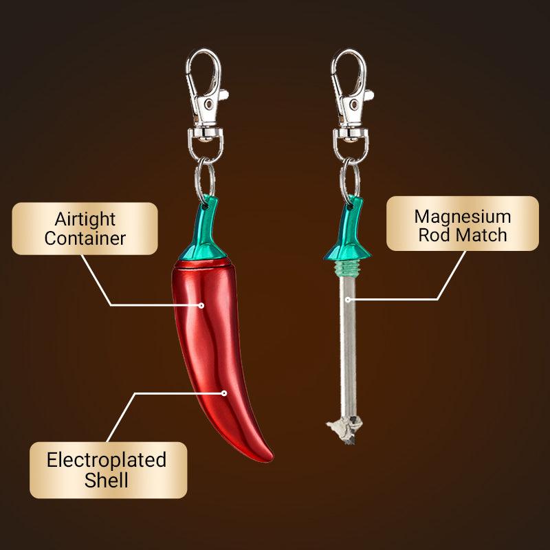 🌶️ Emergency Survival Keychain Lighter with Permanent Matches🔥