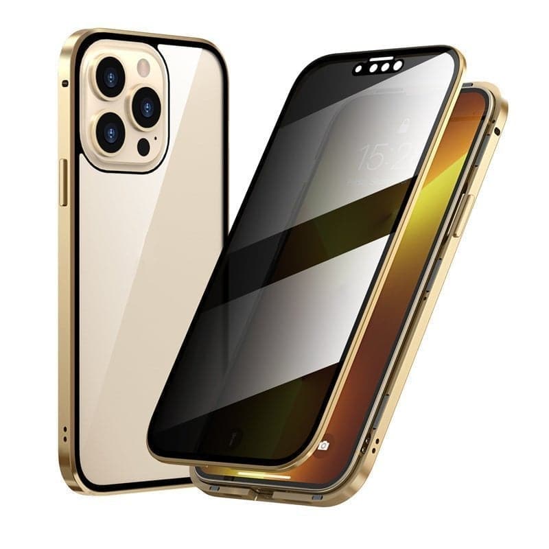 ✨ LAST DAY SALE 50% OFF ✨Magnetic iPhone case with privacy glass and metal frame