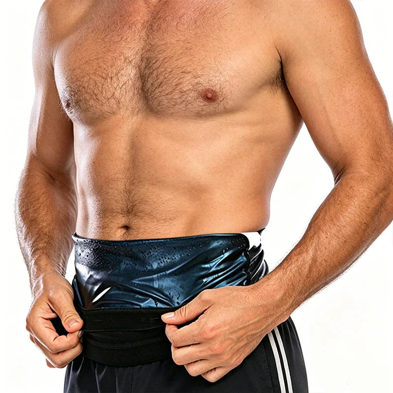 🏃‍♂️ LIMITED-TIME 50% OFF! ✨ Men's Waist Trainer Sweat Belt – Compression, Trimmer, Sauna Effect ✨