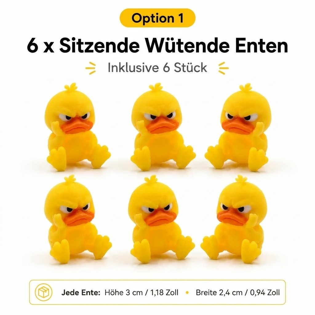 😠 Schreibtischfigur „Wütende Ente“ – Verleihe deinem Schreibtisch eine freche Note! 🐥