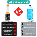 Glass Cleaner Powerful Stain Remover, Oil Film Remover, Insect Glue Remover, Anti-Freeze, Hydrophobic Glass Cleaner for Cars