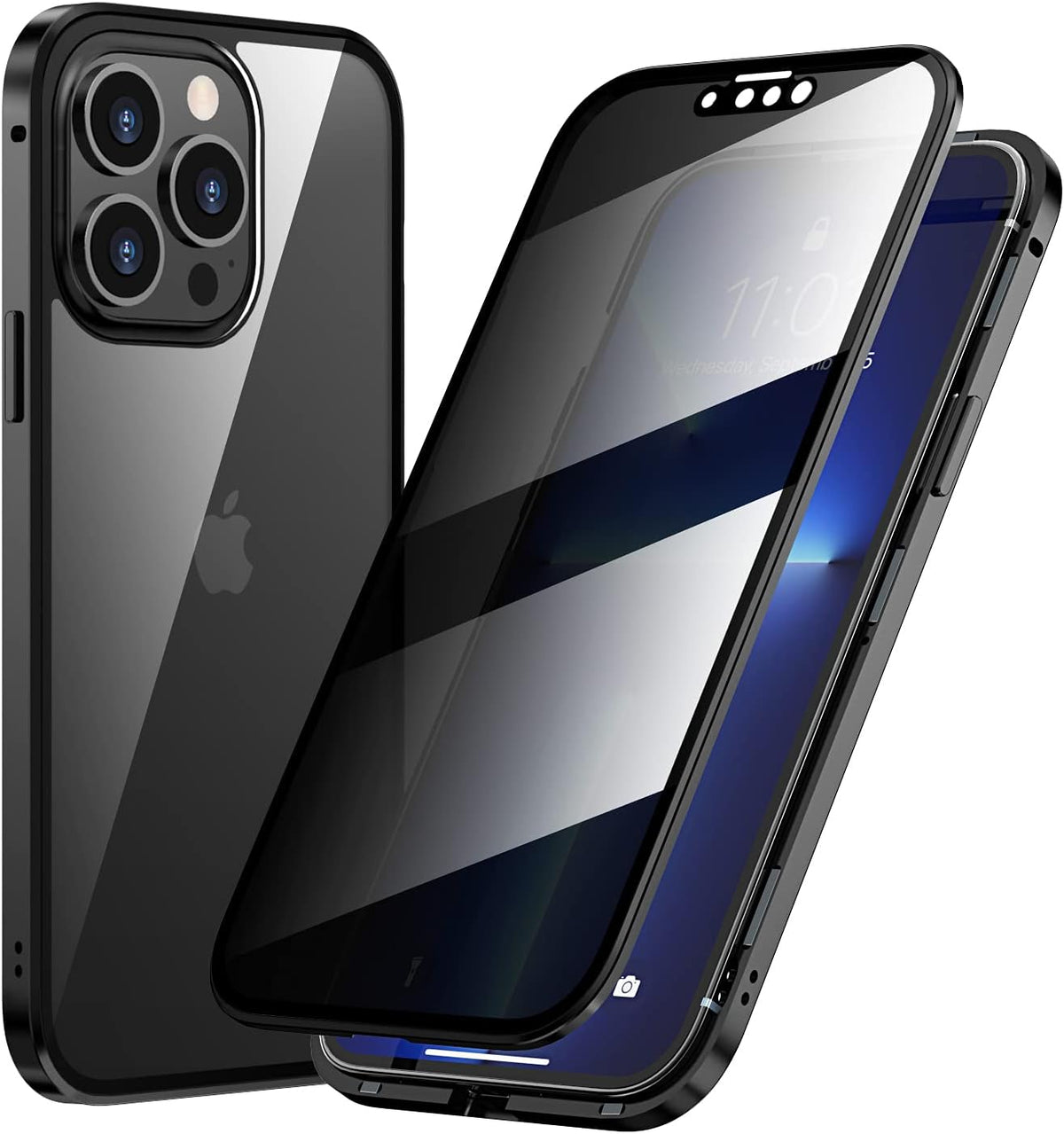 ✨ LAST DAY SALE 50% OFF ✨Magnetic iPhone case with privacy glass and metal frame