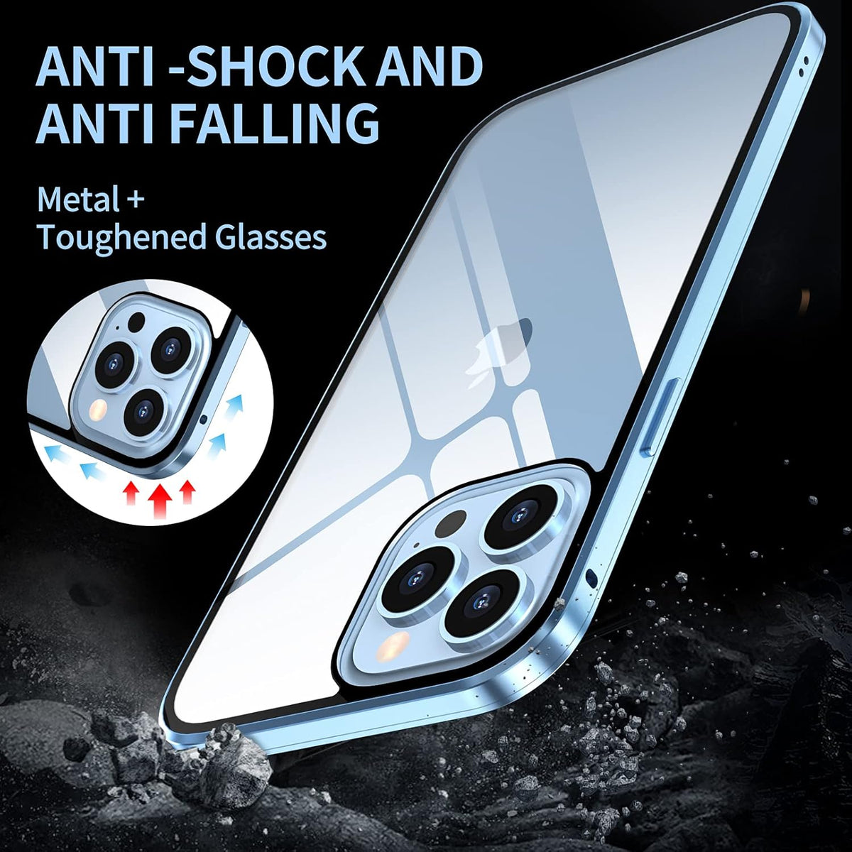 ✨ LAST DAY SALE 50% OFF ✨Magnetic iPhone case with privacy glass and metal frame