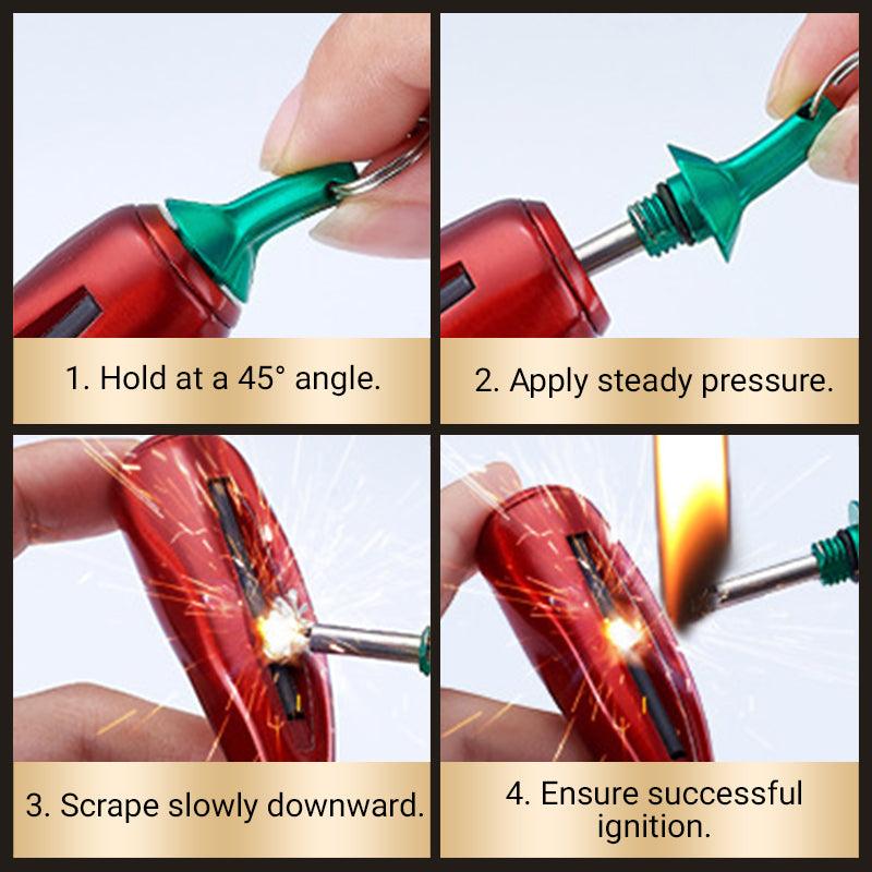 🌶️ Emergency Survival Keychain Lighter with Permanent Matches🔥