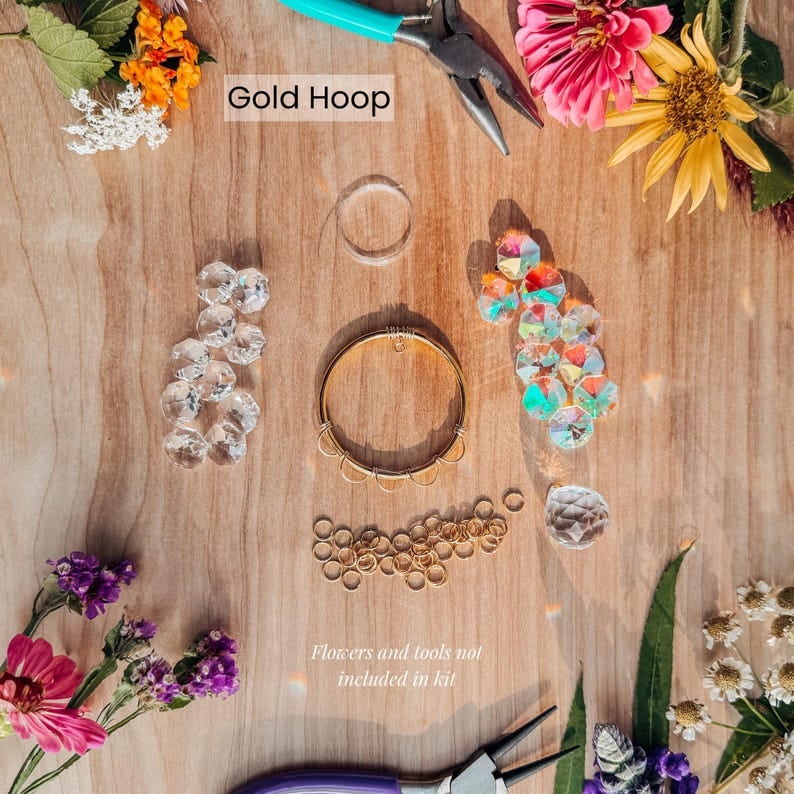 DIY Suncatcher Kit – Make Your Own Rainbow Sun Catcher – Giftable Craft Kit for Adults & Teens