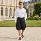 👖 Men's Plus Size Capri Pants – Wide-Leg Loose Fit, Drawstring Waist & Large Pockets ✨