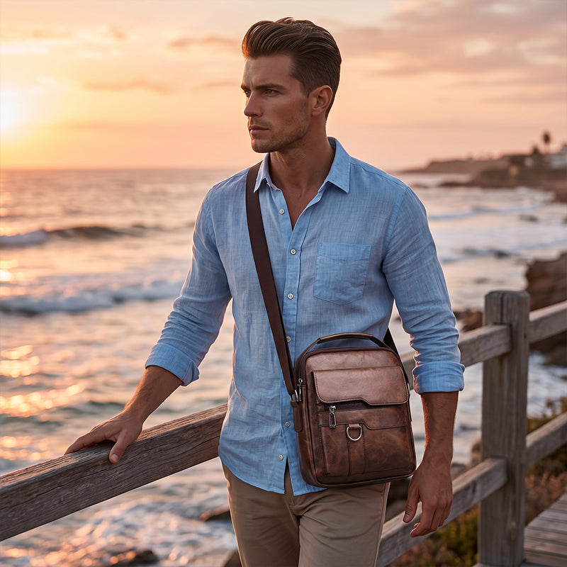 💐Business Men’s Casual Crossbody Bag – Sleek Style for Work & Travel 🕶️💼