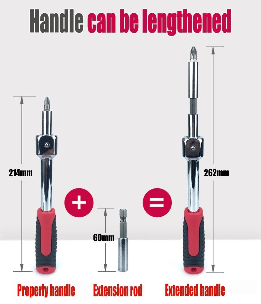 🎁New Hot Sale 50% OFF⏳Removable Movable Head Ratchet Durable Power Saving Repair Tool Set（Free shipping worldwide）
