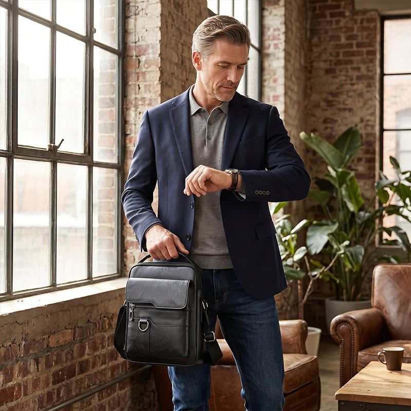 💐Business Men’s Casual Crossbody Bag – Sleek Style for Work & Travel 🕶️💼