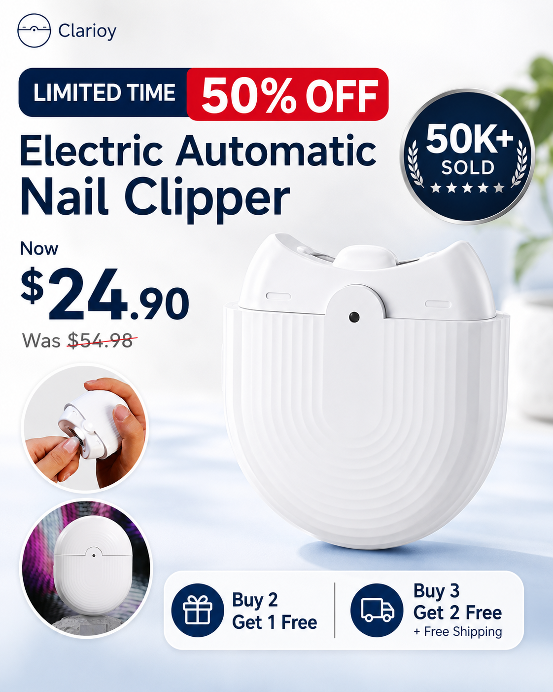 ⏰🔥LIMITED TIME 50% OFF!🔥50K+ SOLD! Electric Automatic Nail Clipper
