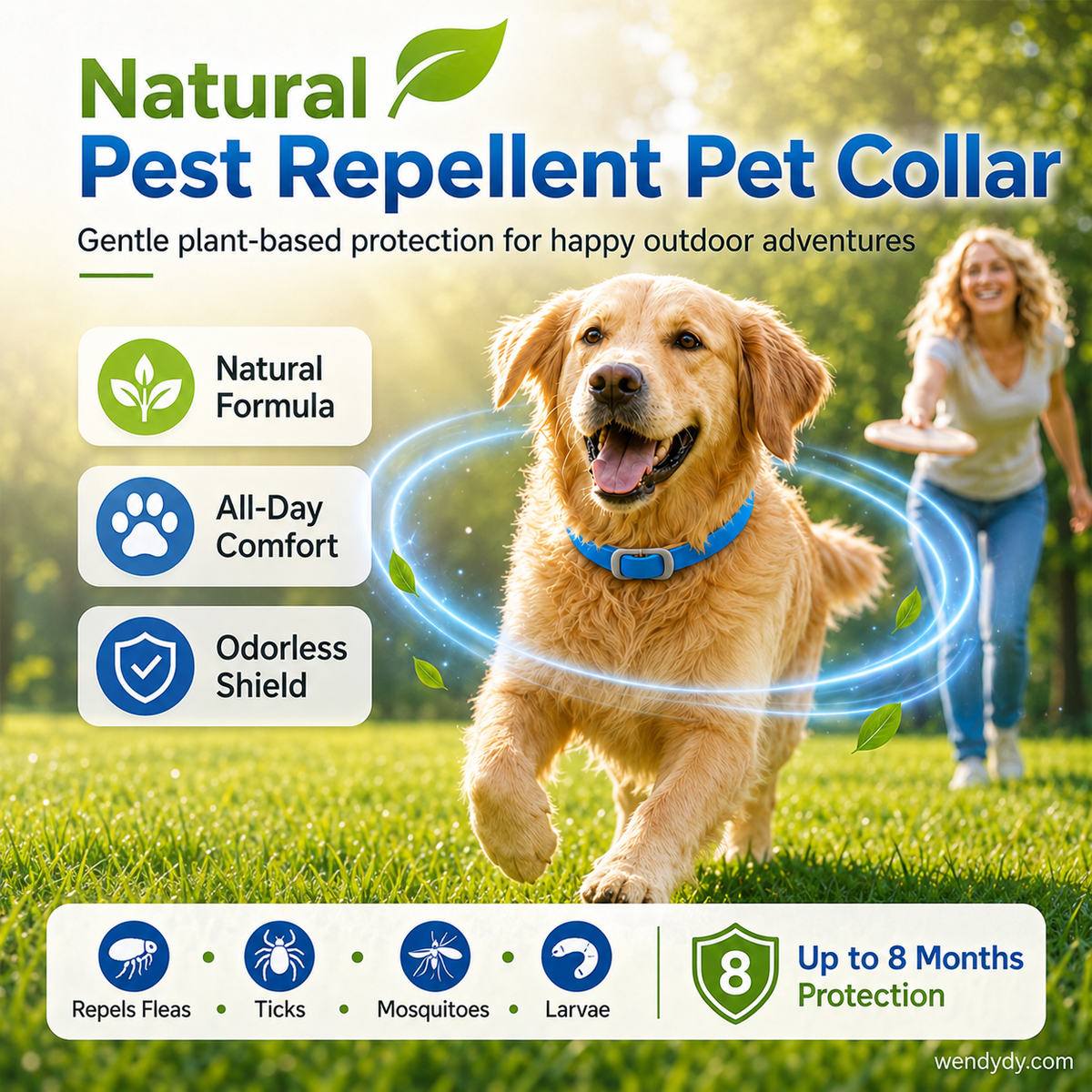 ⏰🔥LIMITED TIME 50% OFF!🔥50K+ SOLD! Natural Essential Oil Pet Pest Repellent Collar