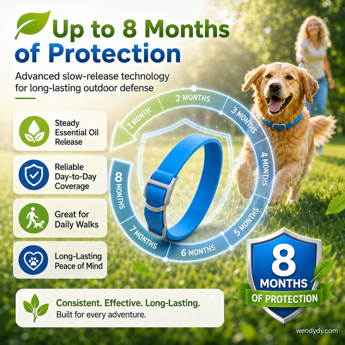 ⏰🔥LIMITED TIME 50% OFF!🔥50K+ SOLD! Natural Essential Oil Pet Pest Repellent Collar