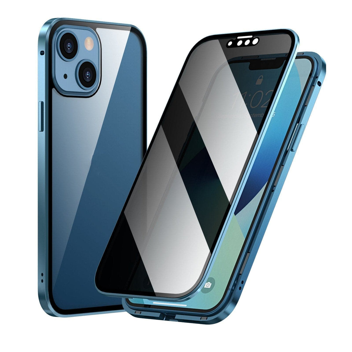 ✨ LAST DAY SALE 50% OFF ✨Magnetic iPhone case with privacy glass and metal frame
