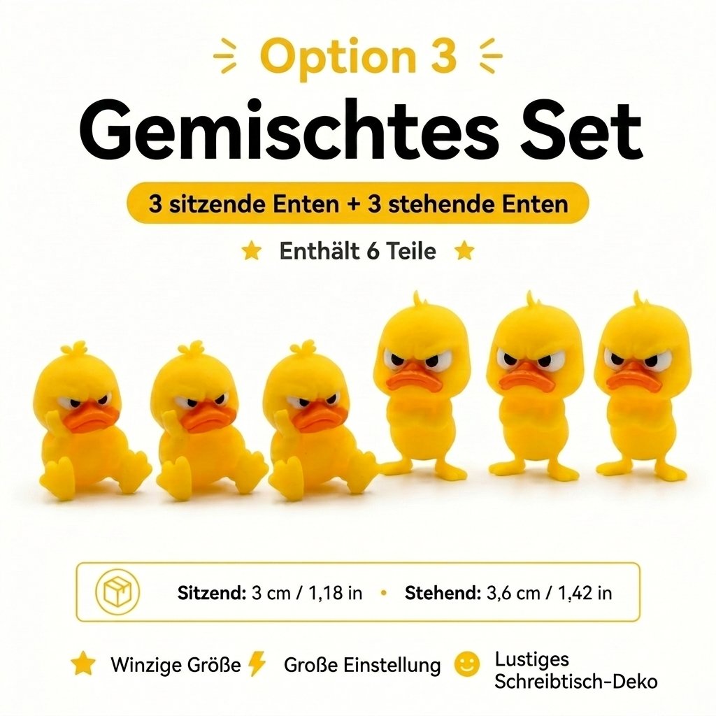😠 Schreibtischfigur „Wütende Ente“ – Verleihe deinem Schreibtisch eine freche Note! 🐥