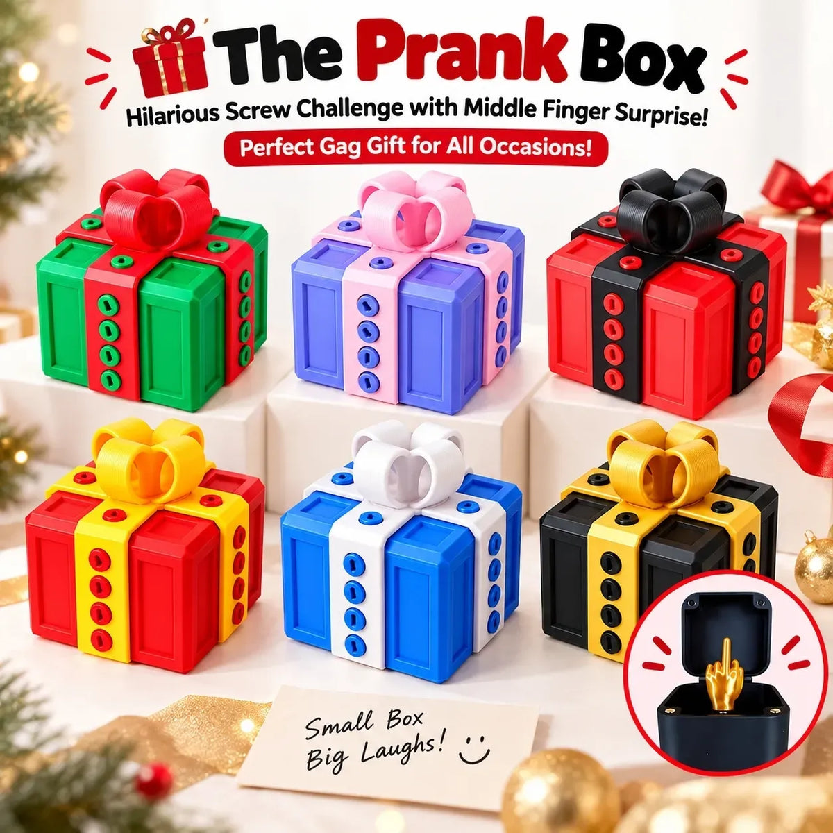 🎁 The Prank Box – Hilarious Screw Challenge with Middle Finger Surprise 🤪🖕 Perfect Gag Gift for All Occasions!