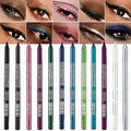 12-Pack Colored Gel Eyeliner Pencil Metallic & Shimmer Finishes Smudge-Proof