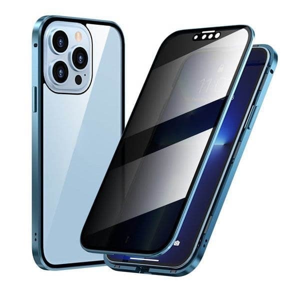 ✨ LAST DAY SALE 50% OFF ✨Magnetic iPhone case with privacy glass and metal frame