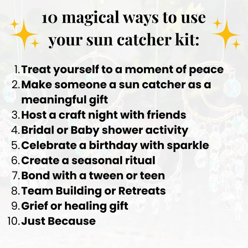 DIY Suncatcher Kit – Make Your Own Rainbow Sun Catcher – Giftable Craft Kit for Adults & Teens