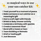 DIY Suncatcher Kit – Make Your Own Rainbow Sun Catcher – Giftable Craft Kit for Adults & Teens