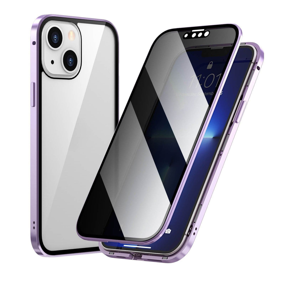 ✨ LAST DAY SALE 50% OFF ✨Magnetic iPhone case with privacy glass and metal frame