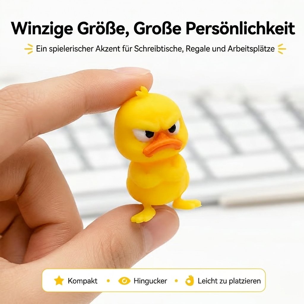😠 Schreibtischfigur „Wütende Ente“ – Verleihe deinem Schreibtisch eine freche Note! 🐥