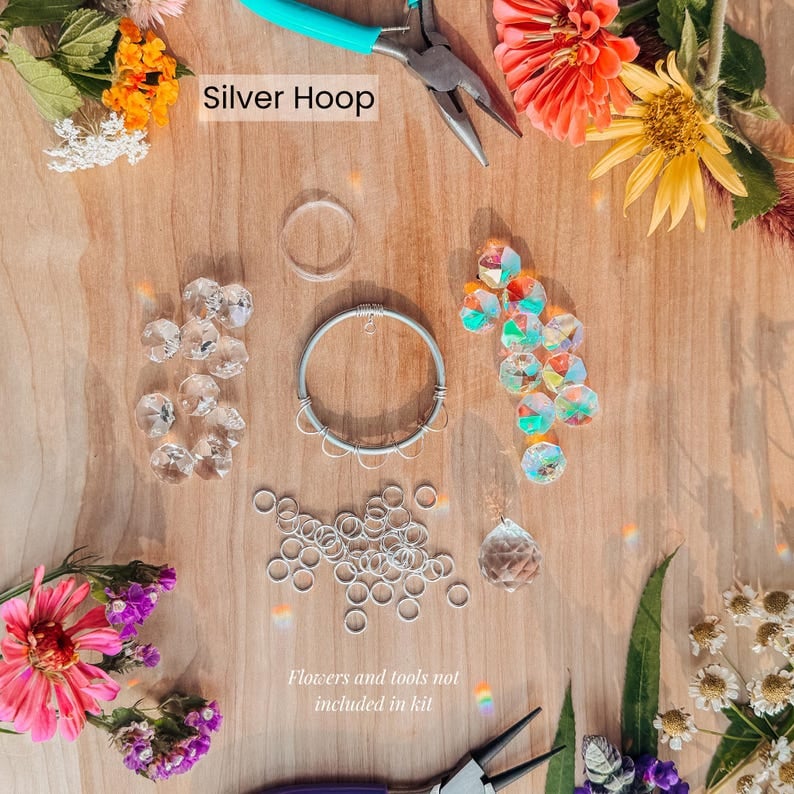DIY Suncatcher Kit – Make Your Own Rainbow Sun Catcher – Giftable Craft Kit for Adults & Teens