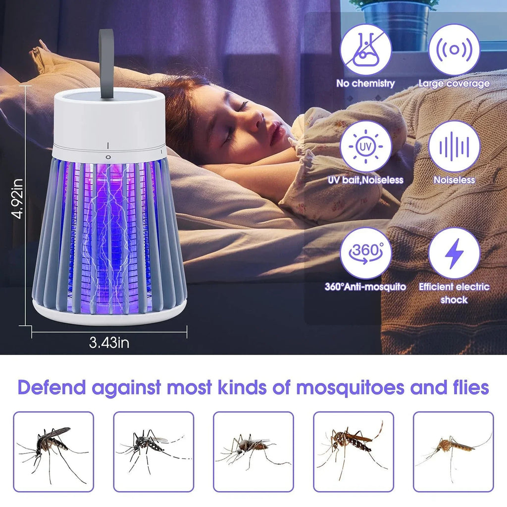 🔥Summer Promotion🦟USB/Rechargeable Portable Mosquito & Fly Trap Lamp for Indoor & Outdoor