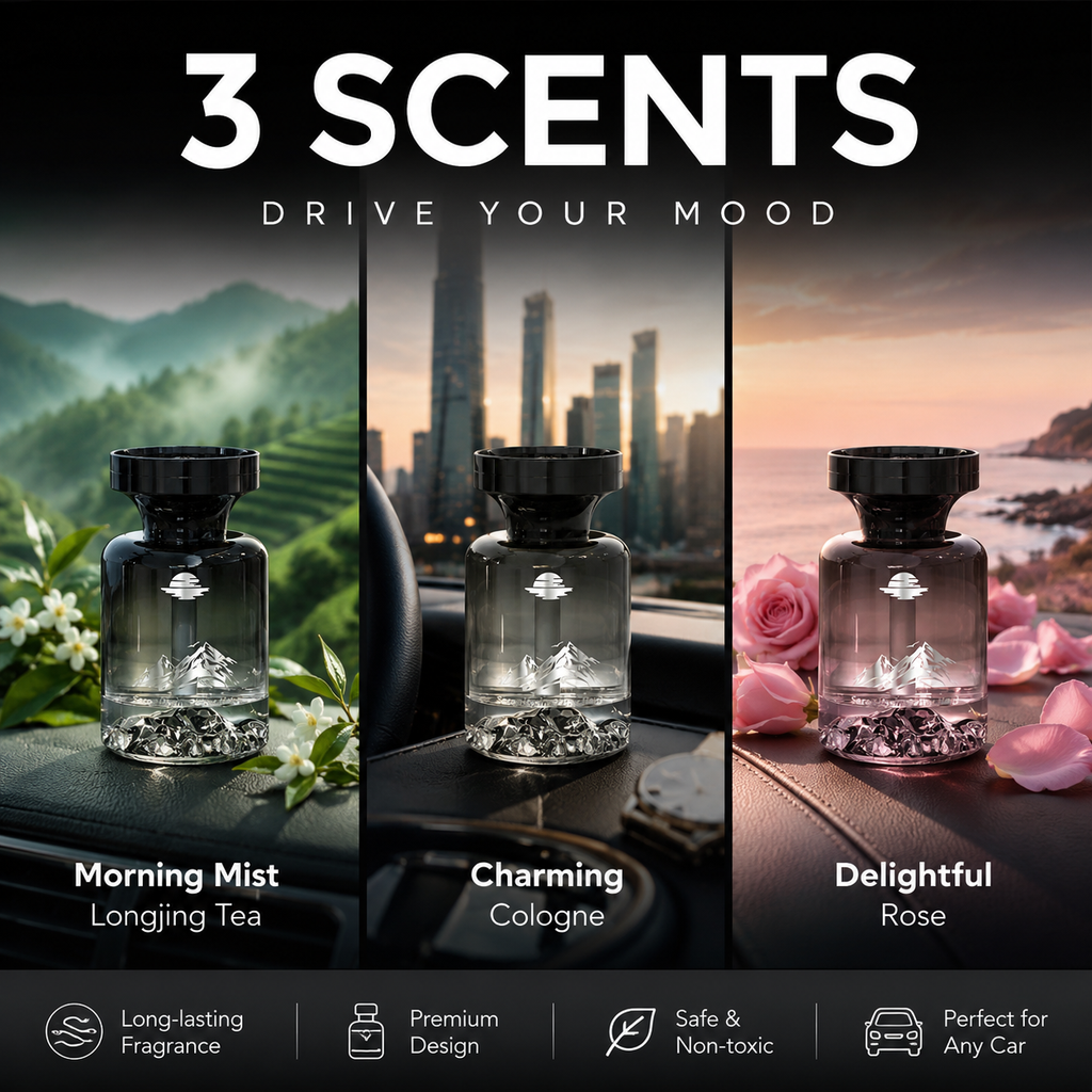 🥳2026 HOT SALE🥳🌿 30% OFF!🚗 110ml Long-Lasting Car Air Freshener – Natural plant extracts, eliminates smoke & pet odours. Weeks of freshness. Mountain design. Breath easy! 💨✨