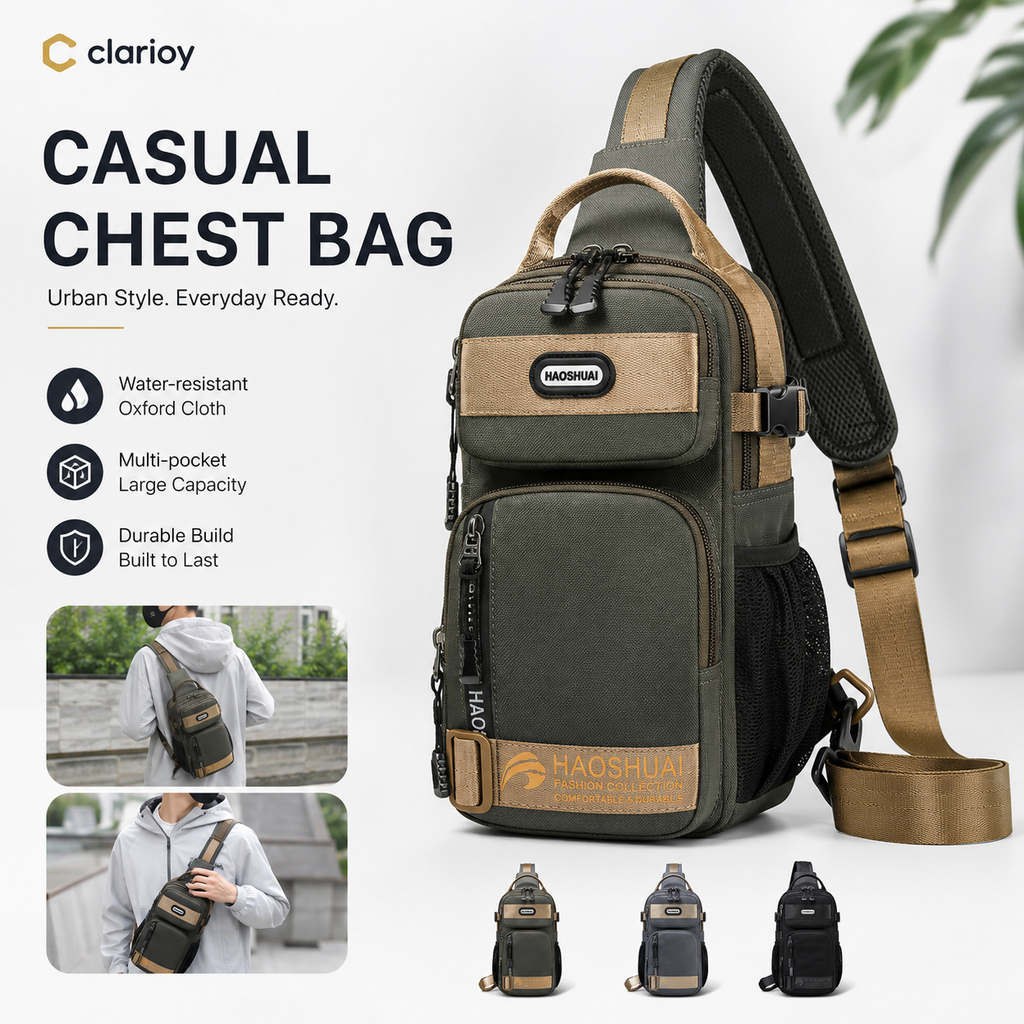 💼Hot Sale 50% OFF! 🔥 2026 Adjustable Oxford Cloth Casual Chest Bag – Stylish & Durable ✨