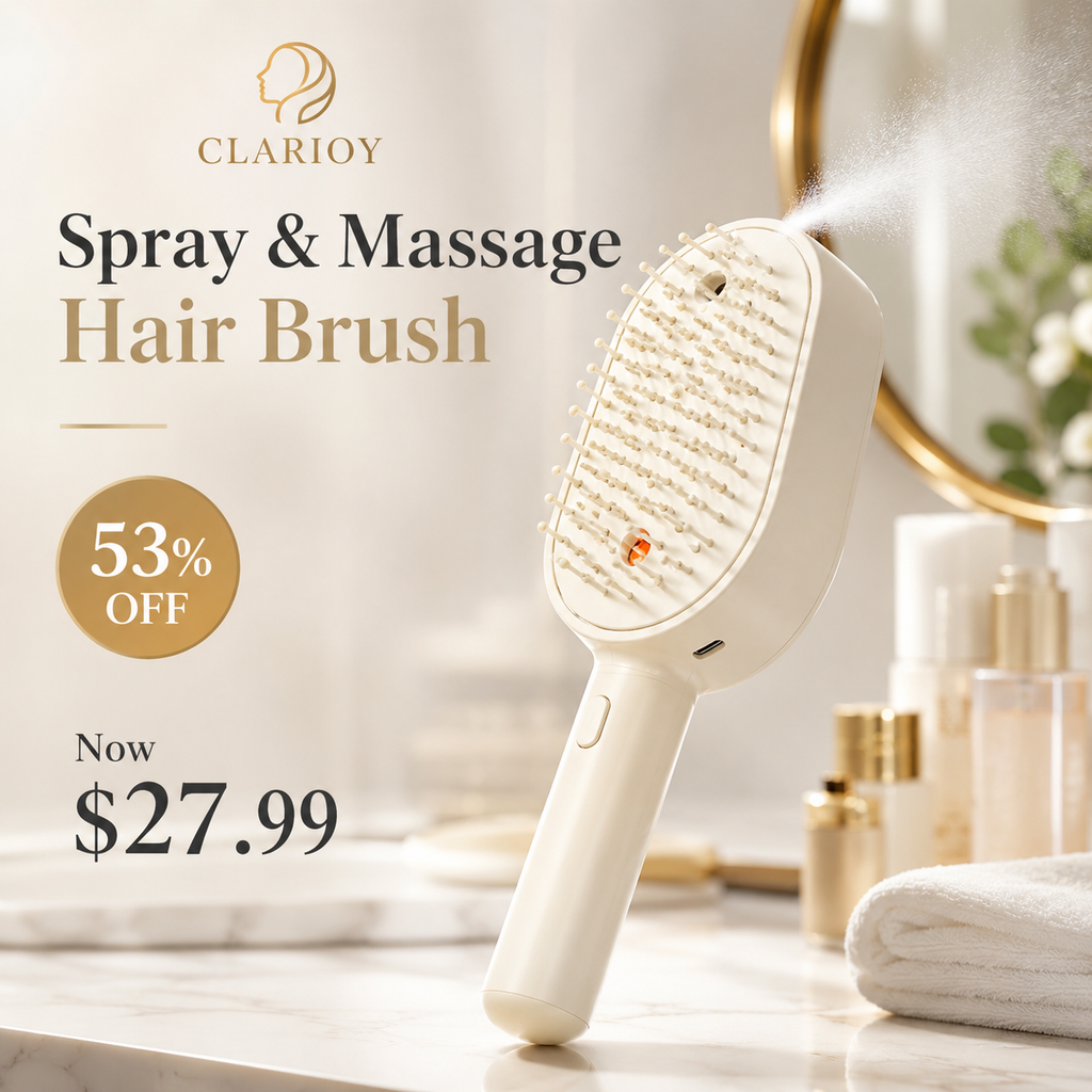 📢📢53% OFF!! ⏰✨Electric hairbrush with spray and massage🔥