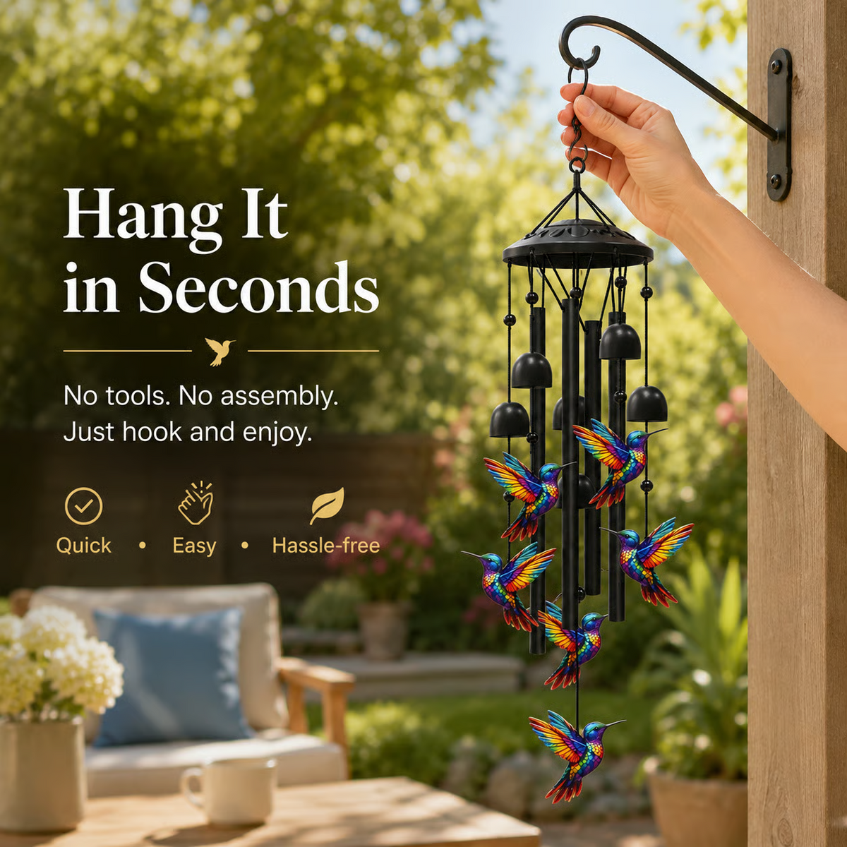 🎁 Vintage Wind Chime 36" – Gift for Garden & Home