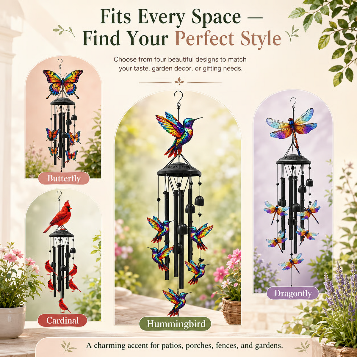🎁 Vintage Wind Chime 36" – Gift for Garden & Home