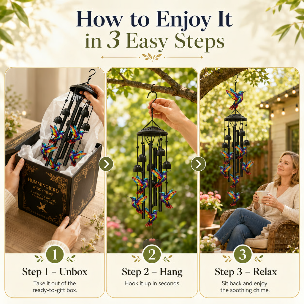 🎁 Vintage Wind Chime 36" – Gift for Garden & Home